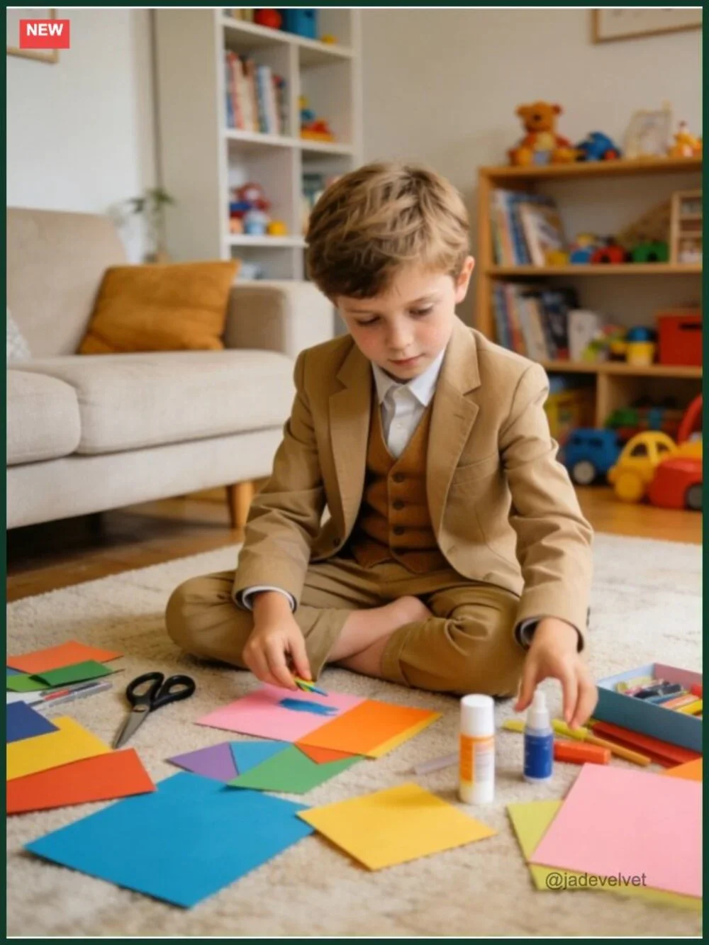 Boys Formal Tuxedo 5-Piece Suit Set Long Sleeve Notch Lapel Ring Bearer Wedding